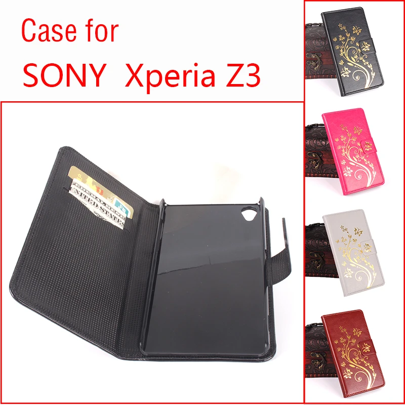 

High Quality Pattern Leather flip Case for SONY Xperia Z3 Leather Case Flip Cover About flip dedicated phone holster Tangjin