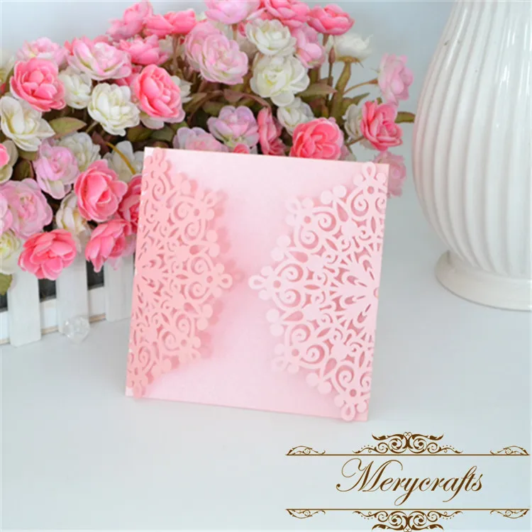 debut invitation card design light brown pearl color laser cut debut invitation