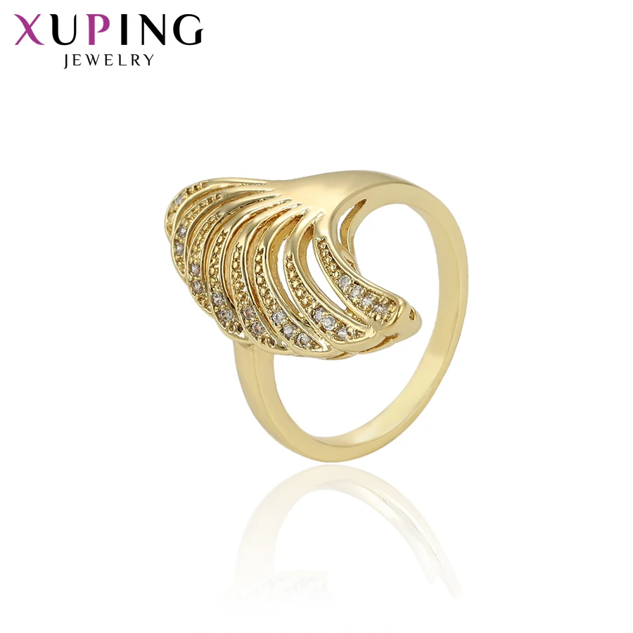 

Xuping Exquisite Simplicity Light Yellow Gold Color Plated Jewelry Ring for Women Easter Christmas Gift S115,5-15679