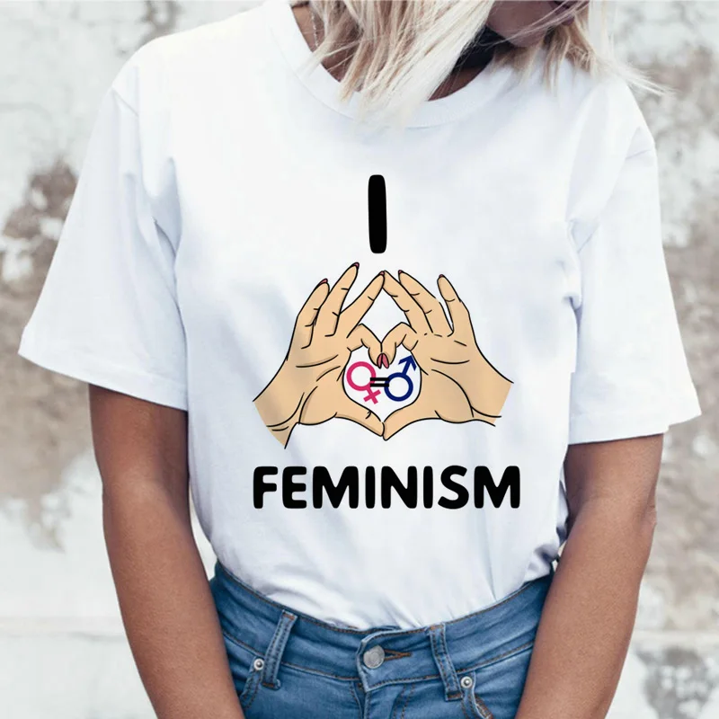 Feminist Girl power Tee Feminism Graphic Summer Feminism Футболка Топ Харадзюку Женская футболка Kawaii футболка женская с принтом