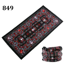 Новое поступление красный череп Пейсли платок солнцезащитный трубчатый щит для лица волшебный шарф велосипедная маска многофункциональная бандана