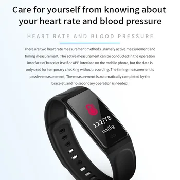 

2018 New Smart Wristband Heart Rate Monitor Smart Bracelet Fitness Tracker Blood Pressure Watch for Android and IOS Smart phone