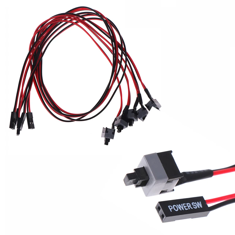 5 Pcs/lot Switch On/Off/Reset Replacement Accessories PC Computer Motherboard Power Cable