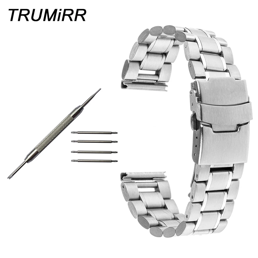 5 Pointer Stainless Steel Watchband 22mm 24mm for Ferrari Watch Band Safety Buckle Strap Wrist ...