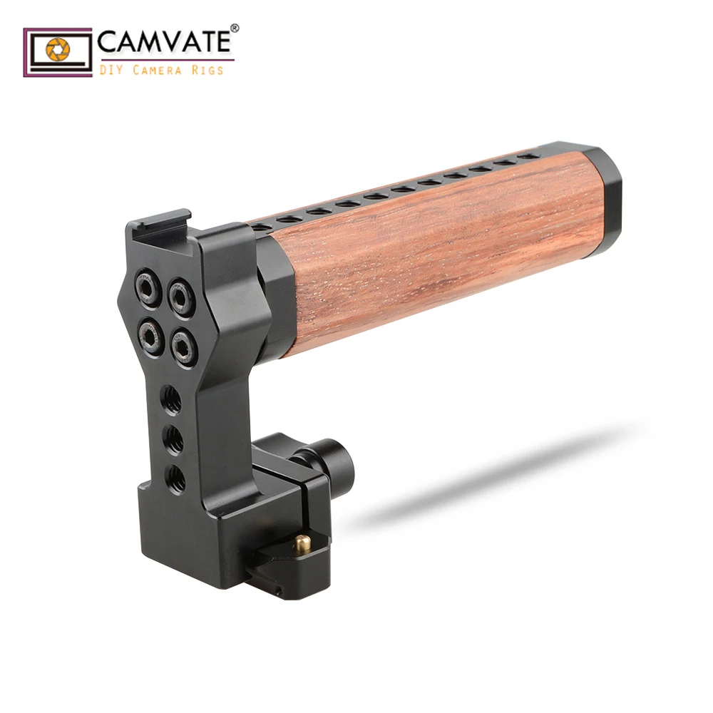 CAMVATE QR Wooden Top Handle With NATO Rail And Cold Shoe C1846 camera photography accessories