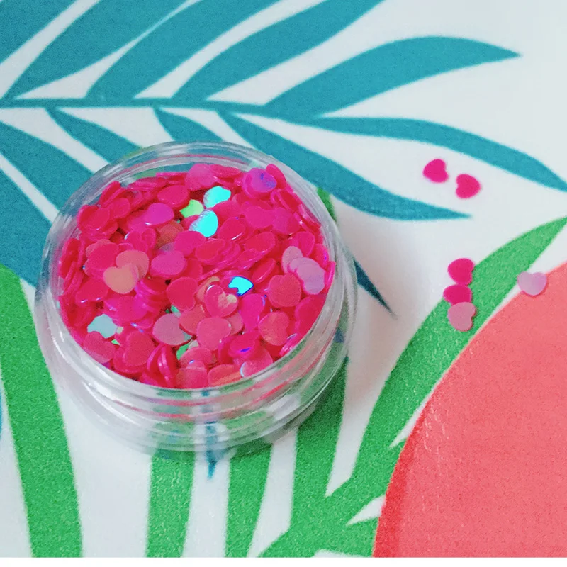 Bling Сердце Форма пайетки слизь глины Sprinkles для наполнитель для слизи DIY Поставки десерт грязи украшения игрушки для детей взрослых