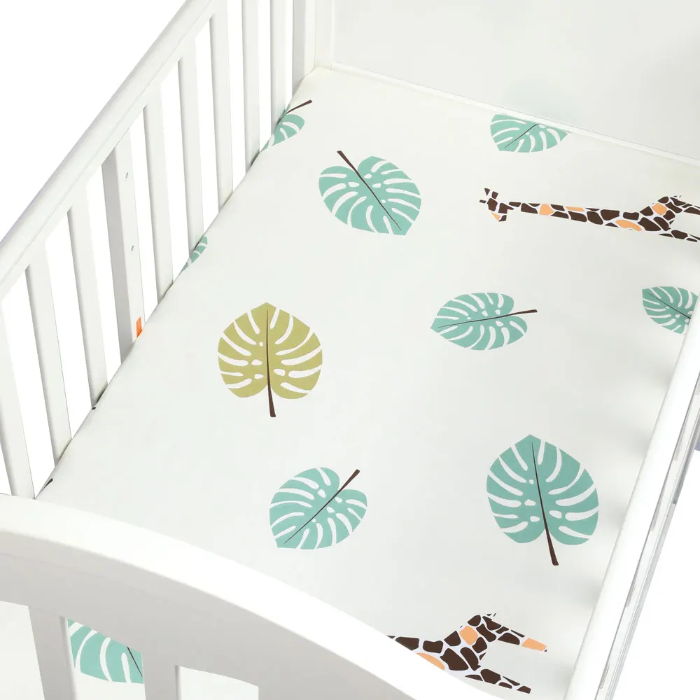 Высокое качество органический хлопок детская кроватка простыни, супер Sofe дизайн кроватки простыни подходит для младенцев и малышей в постельных принадлежностей - Цвет: CLS0033