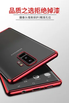 

10pcs/lot Korea Super Slim Plated TPU Soft Clear Full Cover Case For Samsung Galaxy S8/S9PLUS NOTE8 Shell Body Protection