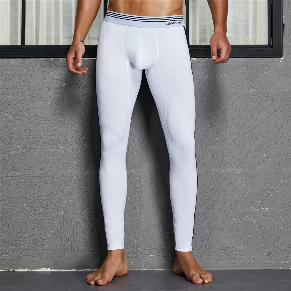 GANYANR Sports Leggings Running Tights Men Basketball Compression Pants Fitness Gym Athletic Jogging Winter Sexy Pouch Yoga Gay
