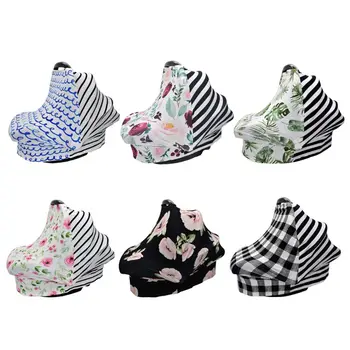 

Premium 4 in 1 Stretchy Car Seat Cover Baby Privacy Nursing Cover Infinity Nursing Scarf Shopping Cart Grocery Trolley Cover