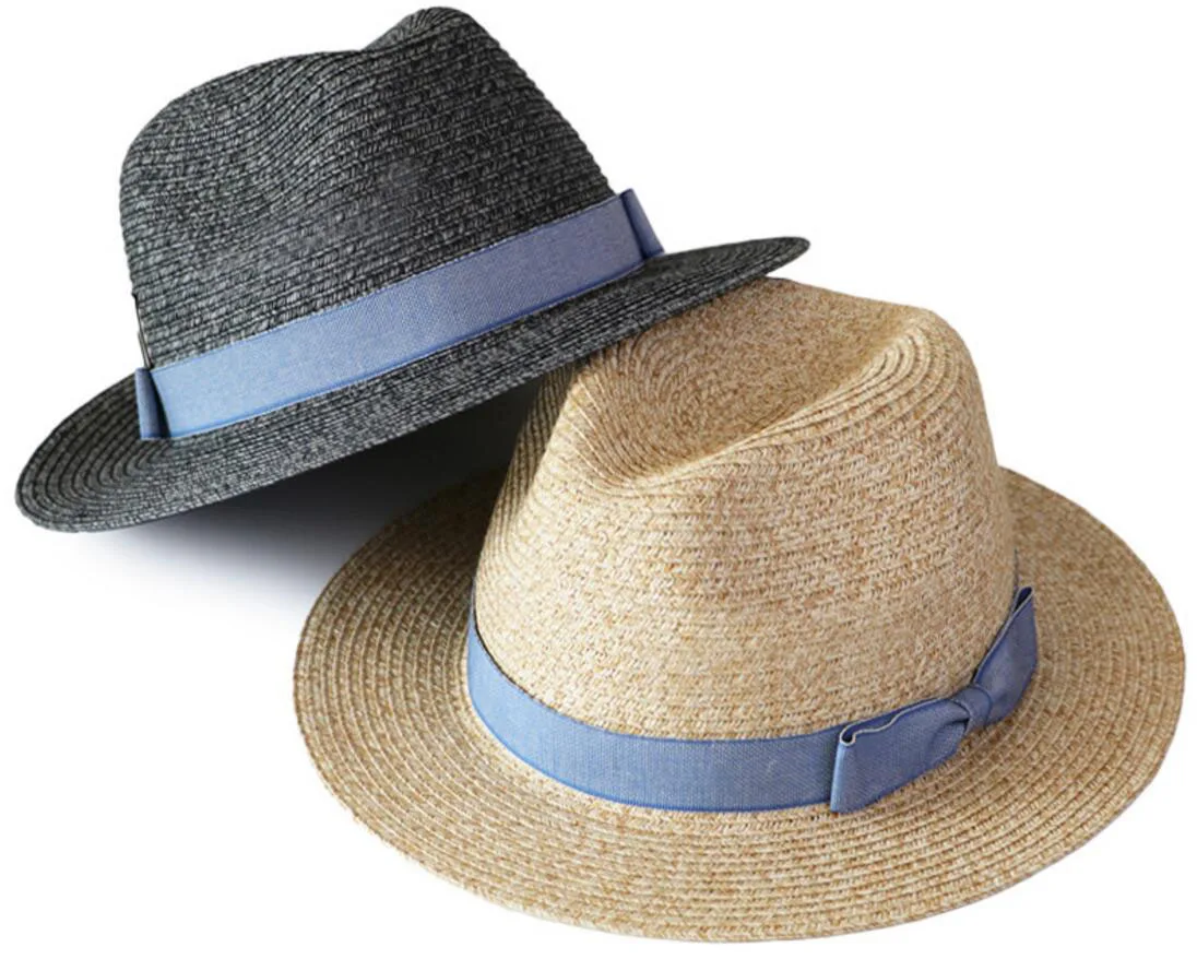6pcs Brand XL 61cm Men Panama Hat Paper Braid Straw Fedora Hats Women