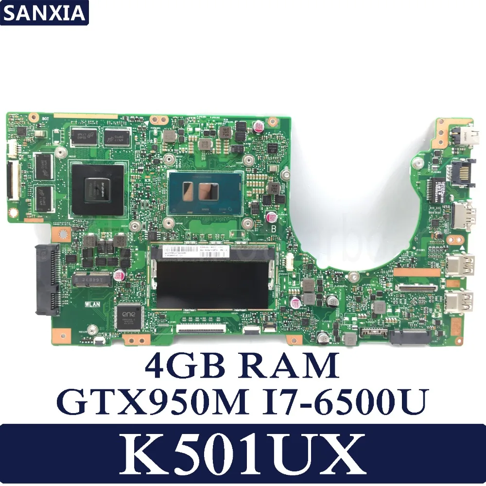 KEFU K501UX Laptop motherboard for ASUS K501UX K501UB K501U K501 Test original mainboard DDR3 4G RAM