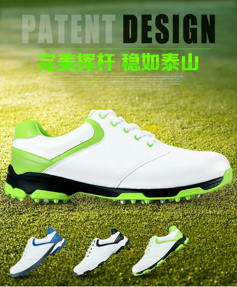 Zapatos De Golf новые Pgm ботинки мужские легкие запатентованные противоскользящие заклёпки с закругленными водонепроницаемыми боками