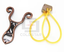 32-021 Powerful Creative Metal Slingshot Shot Brace Catapult For Outdoor Hunting Shooting Sports Entertainment With Rubber Band