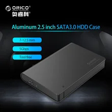 ORICO 2589S3-BK UASP USB 3.0 SATA III 2.5″ Tool Free Hard Drive / SSD Enclosure Supported 2TB (No Hard Disk) — Black
