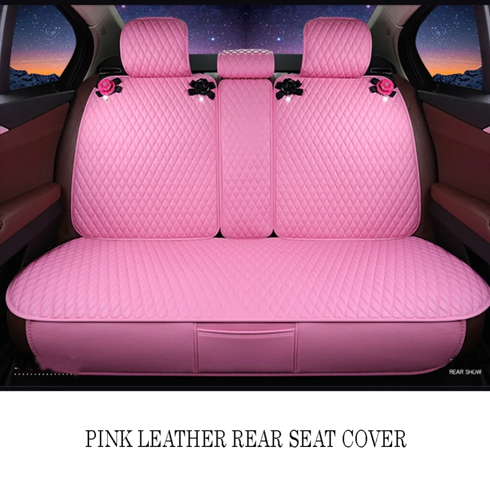 pink rear seat cover leather