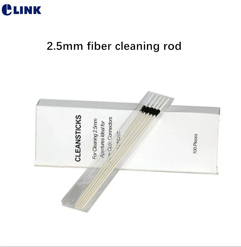 100pcs/box 2.5mm fiber optic cleaning sticks for cleaning Apertures Swab for SC FC ST E2000