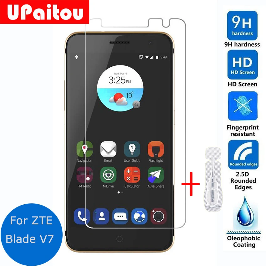 UPaitou для ZTE Blade V7 (5 2 дюйма) протектор экрана &quotдюйма) Безопасность закаленное