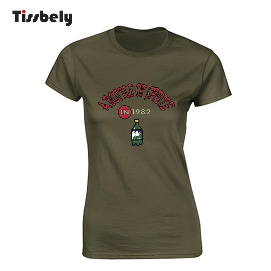 Женская футболка из хлопка Tissbely с круглым вырезом и забавными короткими рукавами