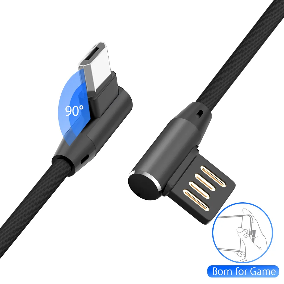 Кабель Micro USB 0 5 м 1 2 кабель 90 градусов для Xiaomi Redmi Note 4 Pro 6 6A 5A быстрой зарядки Cabel 2A |