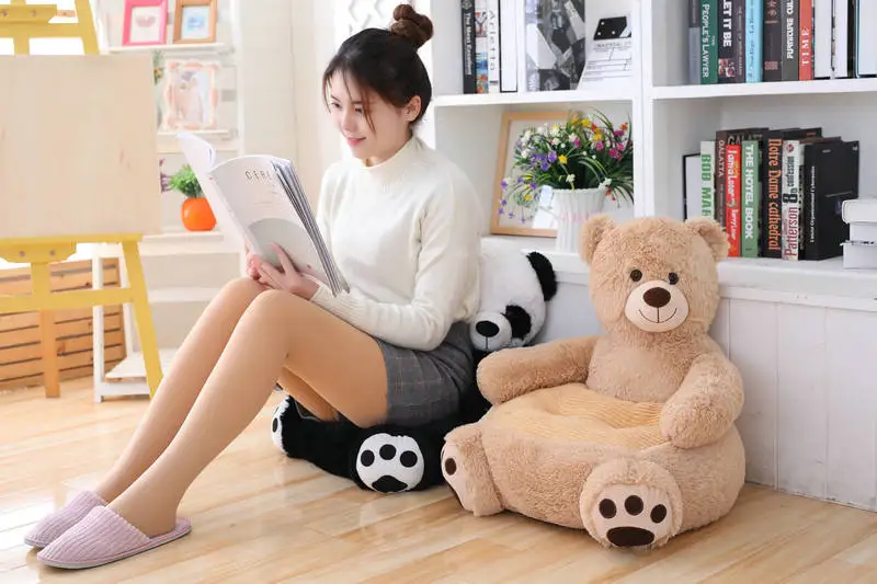 50*50*45 см Kawaii плюшевый медведь детское сиденье плюшевая подушка панда супер мягкий детский диван кресло плюшевая игрушка мультфильм подарки на день рождения