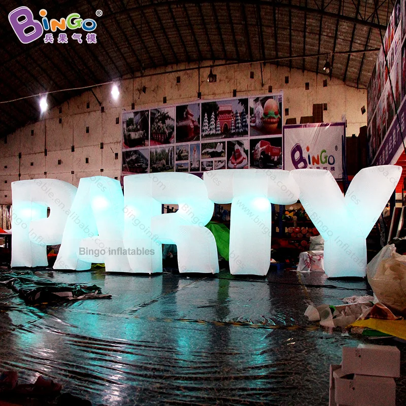 

8X2m giant inflatable PARTY alphabet / led inflatable letters / inflatable light-up PARTY letters for decoration- toy