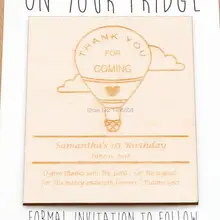 Воздушный шар сохраняет магнит даты, на заказ выгравирован сохранить дату, дерево сохранить дату, деревенский сохранить дату, свадебные сувениры, я