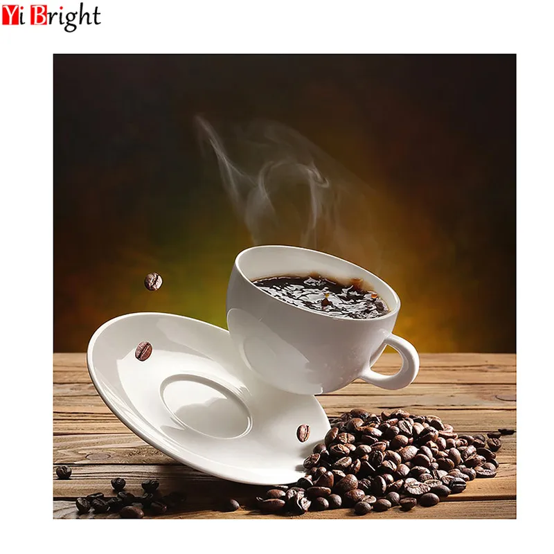 

5D Diamond Painting Coffee Cup Pattern Mosaic Diamond Embroidery DIY Needlework Cross Stitch Full Rhinestone Painting XY1