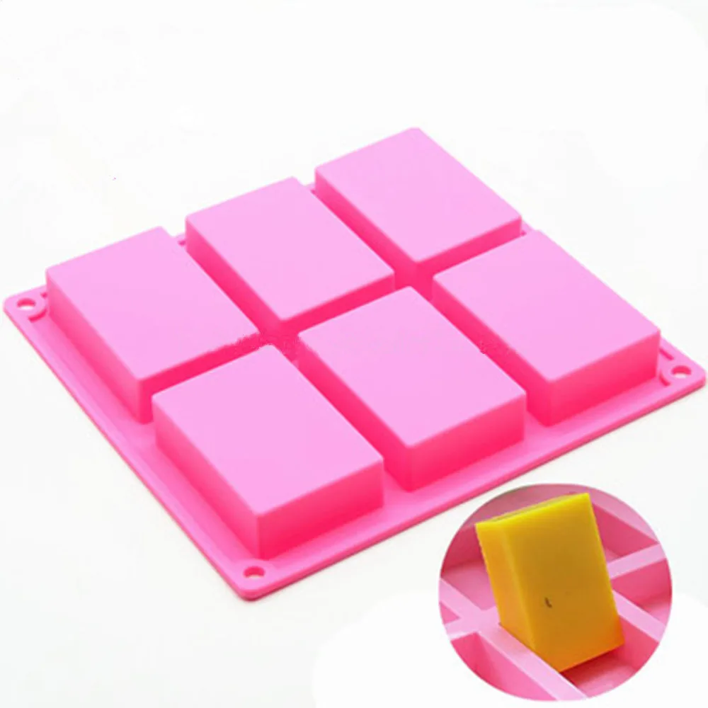 QianYi Rectangular Cake Mold Silicone Handmade Soap Mold Multi