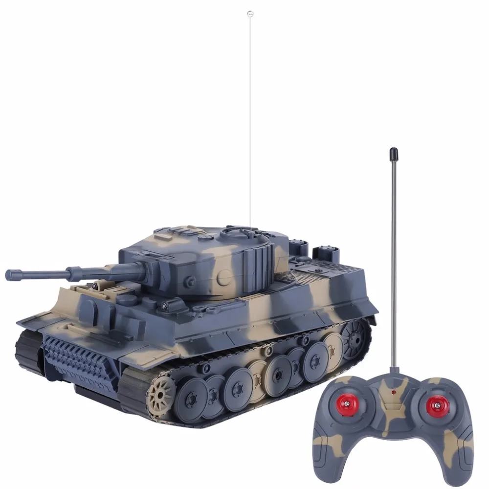 1:24 4CH Simulation RC Battle Tanks Toys For Boys VI Heavy Tanks Turret Rotation Light & Music Remote Control Tank Kid Toys Gift