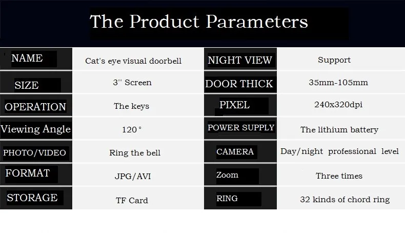 Кошачий глаз Визуальный дверной звонок умный дверной звонок Интеллектуальный Дверной звонок с системой безопасности "3" экран с 8G TF карта памяти Поддержка нескольких языков