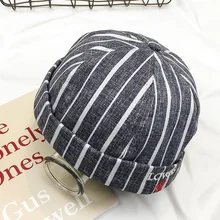 Женская Шапка-бини, винтажная Байкерская Кепка унисекс, Мужская Регулируемая Повседневная шапочка, мужская хлопковая головной убор моряка, безрукавка, шляпка хараджуку