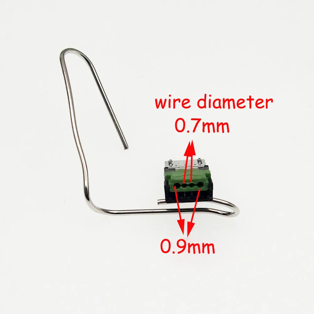 10set 3 in 1 MICRO USB Male Plug with metal housing shell Mike 5P Andrews USB interface Punctured Solderless press wire type