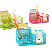 Сетчатый куб, цветной металлический многофункциональный держатель для ручек, подставка, комбинированная, для хранения карт, офисный, канцелярский держатель, ручка, контейнер