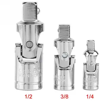 

Universal Joint Set Ratchet Angle Extension Bar Socket Adapter 1/4" 3/8" 1/2"