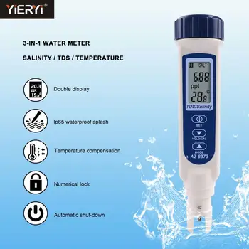 

Yieryi High Precision TDS&Salinity 2 In1 Water Quality Analysis Pen Sea Water Hydrometer for Food,Fishery,Agriculture,Laboratory