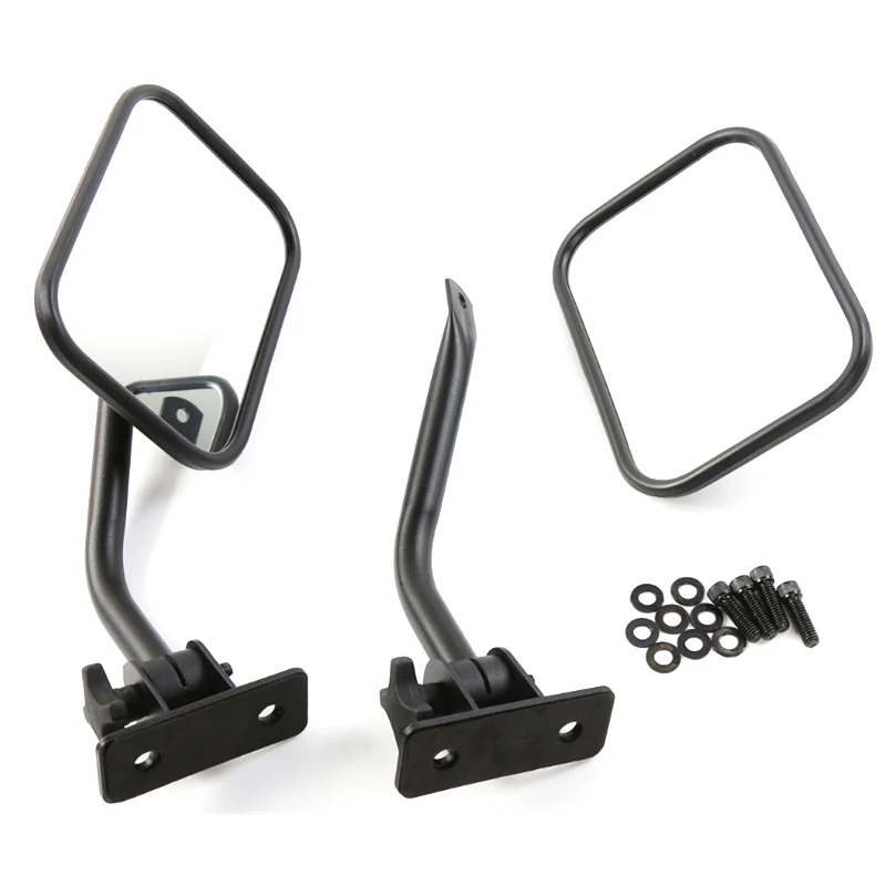 

A-pillar Rearview Mirror Replacement for Jeep Wrangler JK 2007-2017 Door Mirror Rearview-mirror Black Metal Mirrors