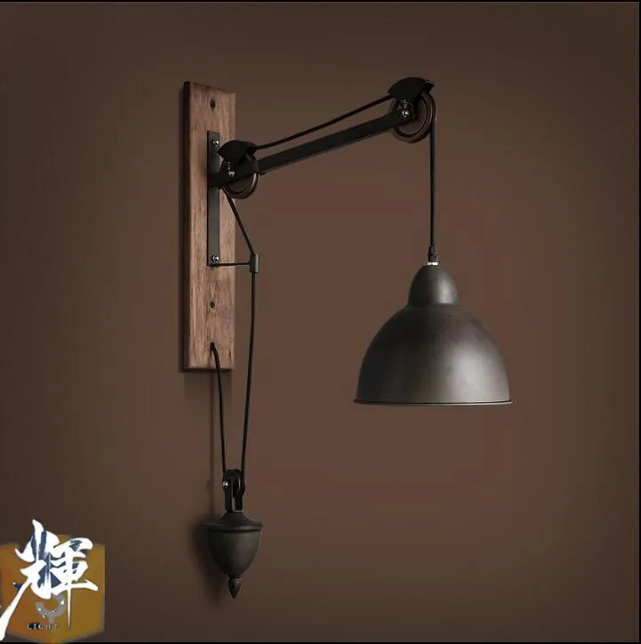 American vintage Iron loft industrial wall lamp indoor lighting bedside