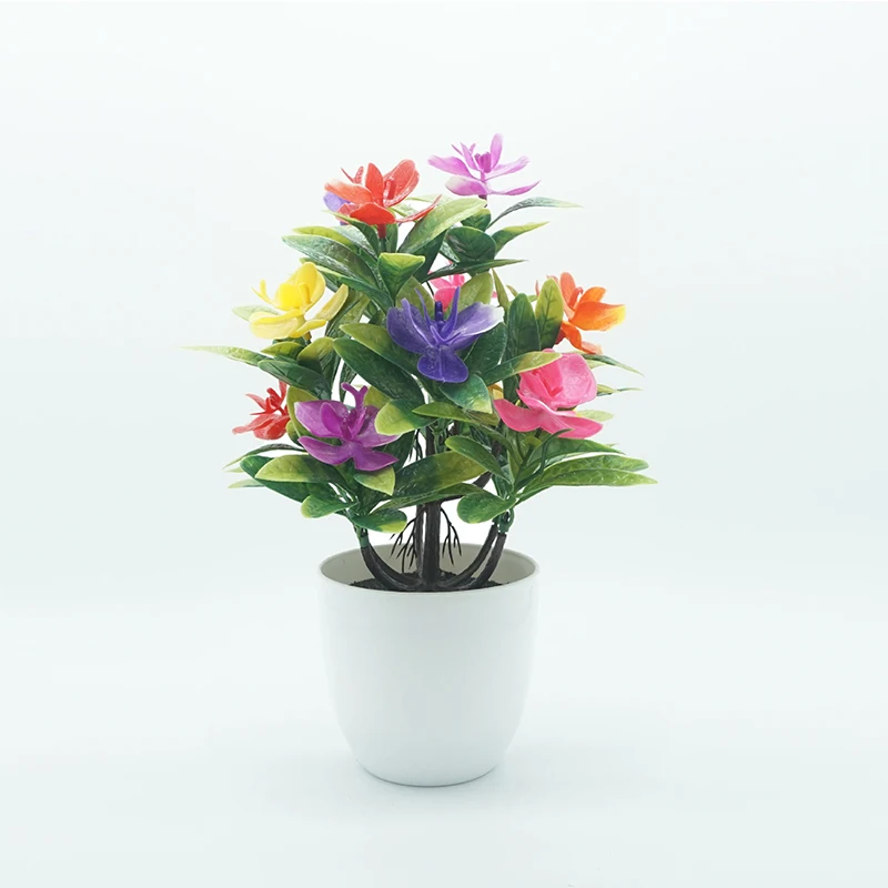 artificial potted flowers New phalaenopsis orchid bonsai plastic flower landscape decoration set  (2)