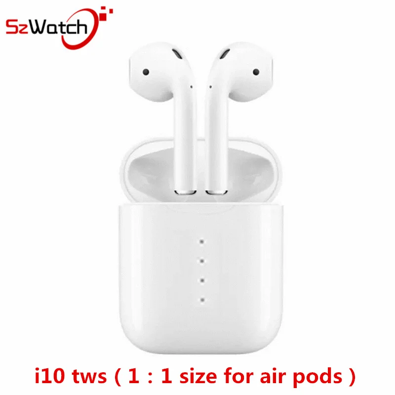 

i10 Tws Double Mini Bluetooth5.0 touch Earphones Earbuds Wireless Air With Charging Box Mic for iPhone Xiaomi Huawei Hot