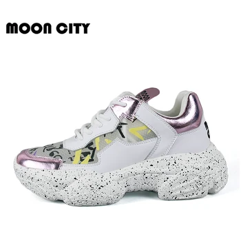 

Woman Platforms Sneakers 2019 spring & autumn fashion Causal shoes women Sneakers Pink Chunky Sneakers Women's Vulcanize Shoes