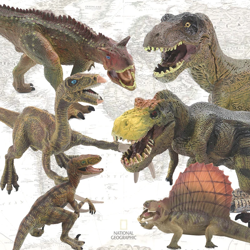 4Pcs/Lot Small Size Mini Dinosaurs Toy Set Solid Action Figure