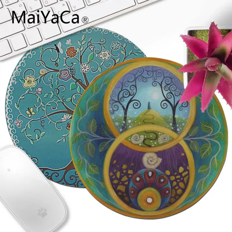 

MaiYaCa Non Slip PC Druid Tree of Life Durable Rubber Mouse Mat Pad 20x20cm 22x22cm diameter round mouse pad