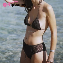 Sexy Bikinis Bathing Suit High Quality Women Hand made Swimwear Halter biquini Knit maillot de bain 2018 Crochet Swimsuit femme fashionable hand made crochet halter openwork swimsuit for women