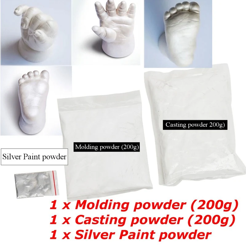 Buy Great 1 Set 3D Plaster Handprints Footprints Baby
