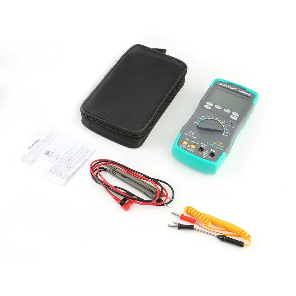 Цифровой светодиодный мультиметр HoldPeak HP 890DN цифровой DMM с детектором NCV
