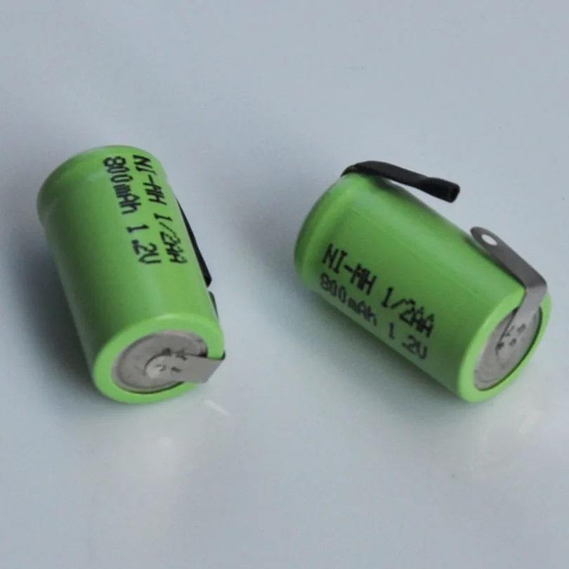 2-10 шт 1,2 в 1/2AA аккумуляторная батарея 800mah 1/2 AA Ni-MH nimh элемент с сварочными вкладками для электробритвы бритва солнечный светильник