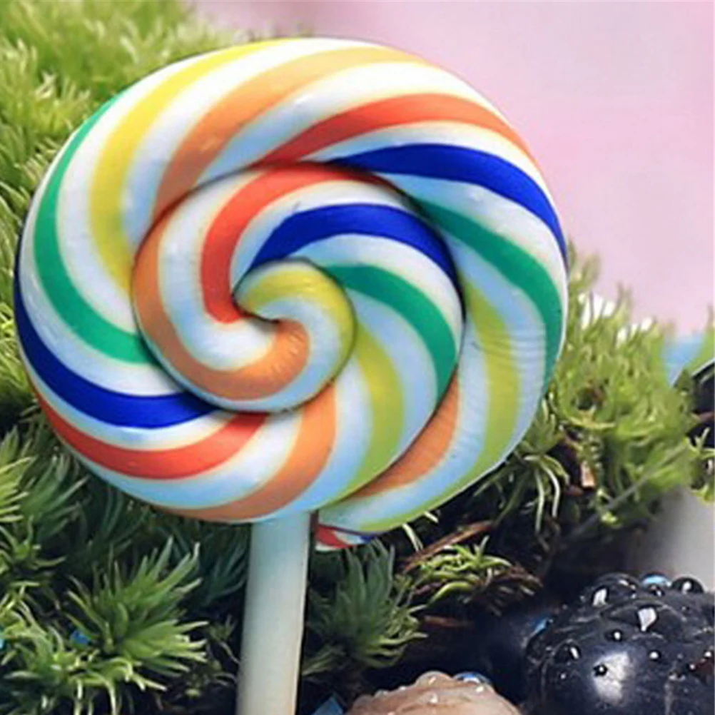 5pcs Garden Craft Mini Lollipop Simulation Toys Figurine Dollhouse Decor Random