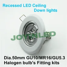 10 шт./партия Светодиодный прожектор GU10 MR16 E27 держатели белый Железный корпус светодиодные потолочные светильники для дома