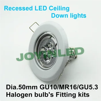 オンライン 10 ピース/ロット Led スポットライト GU10 MR16 E27 ホルダー白鉄ケース Led シーリングライト器具ホーム